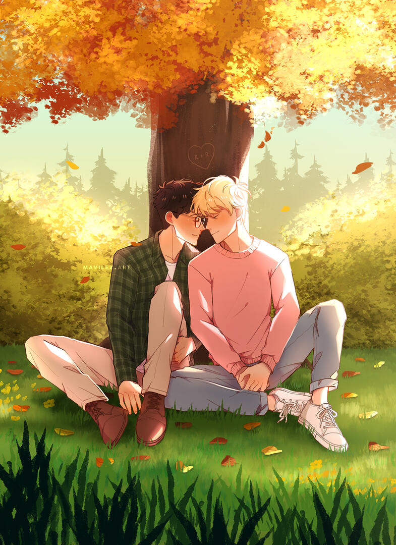 fanart based on the book 'heartsong' by tj klune