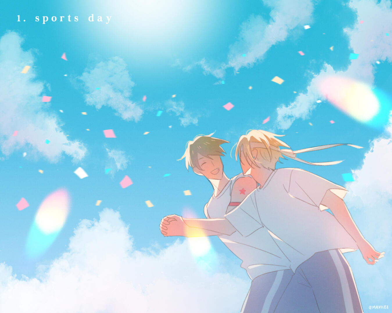 fanart of hirano and kagiura, for kagihira week 2025