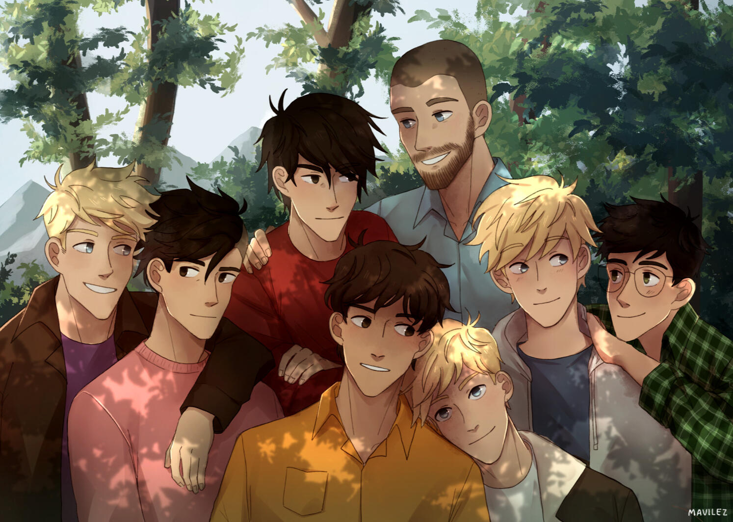 commissioned fanart of the green creek series by tj klune