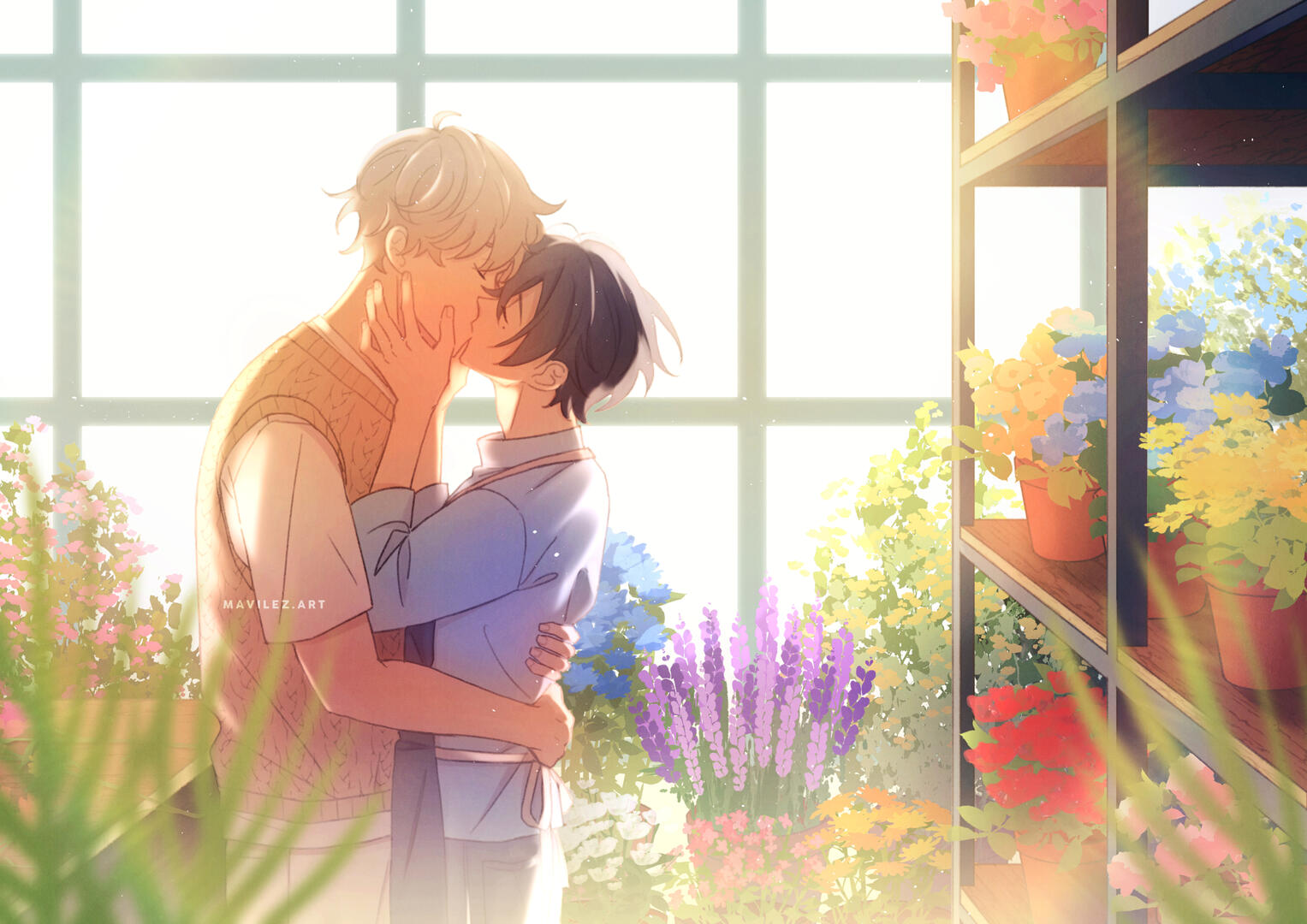 commissioned fanart based on 'sasaki and miyano' by harusono shou