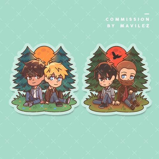 Charm designs for the pre-order campaign of Wolfsong and Ravensong by TJ Klune for Tor Books (2023)